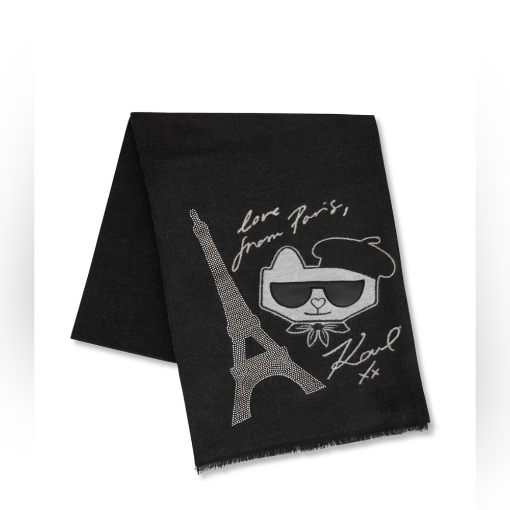 CHOUPETTE AND KRYSTAL EIFFEL MUFFLER SCARF nwt